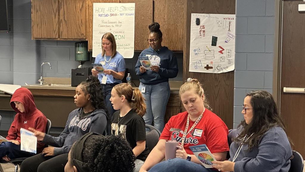 Over 20 students from Camden Middle School and St. Marys Middle School participated in the Sources of Strength Peer Leader Training this week! Sources of Strength is a program that utilizes an upstream approach to suicide prevention that encourages people to recognize and activate the strengths they have in their lives. Using the power of peer influence and positive messaging, SOS Peer Leaders help show others how to get through the ups and downs of life. These students are nominated by faculty and staff due to being leaders in their peer groups. During this interactive training, our newly minted peer leaders receive instruction on how to share messages of hope, health, and strength throughout their school community!