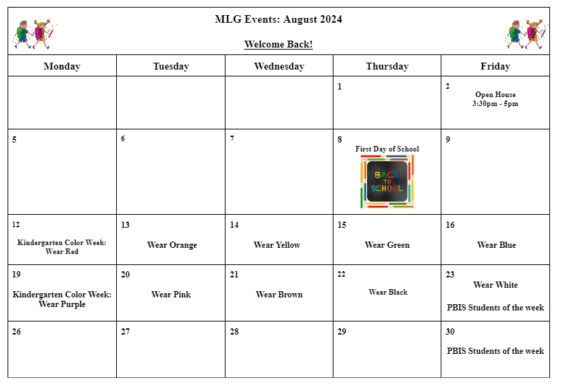 August 2024 Calendar