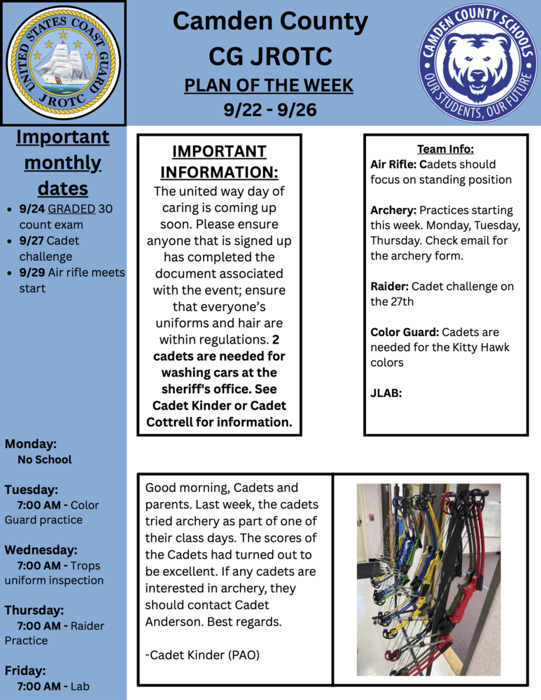 POW 9/22-9/26