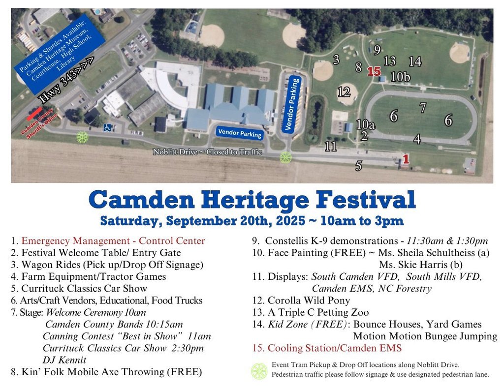 Camden Heritage Festival layout