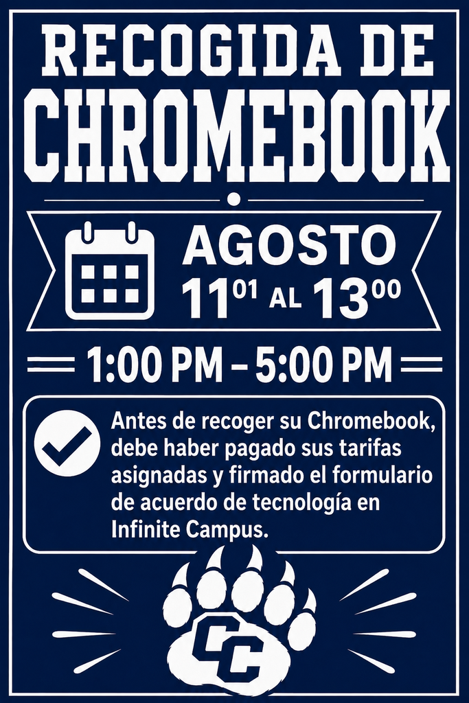 Chromebook Pickup Flyer Spanish
