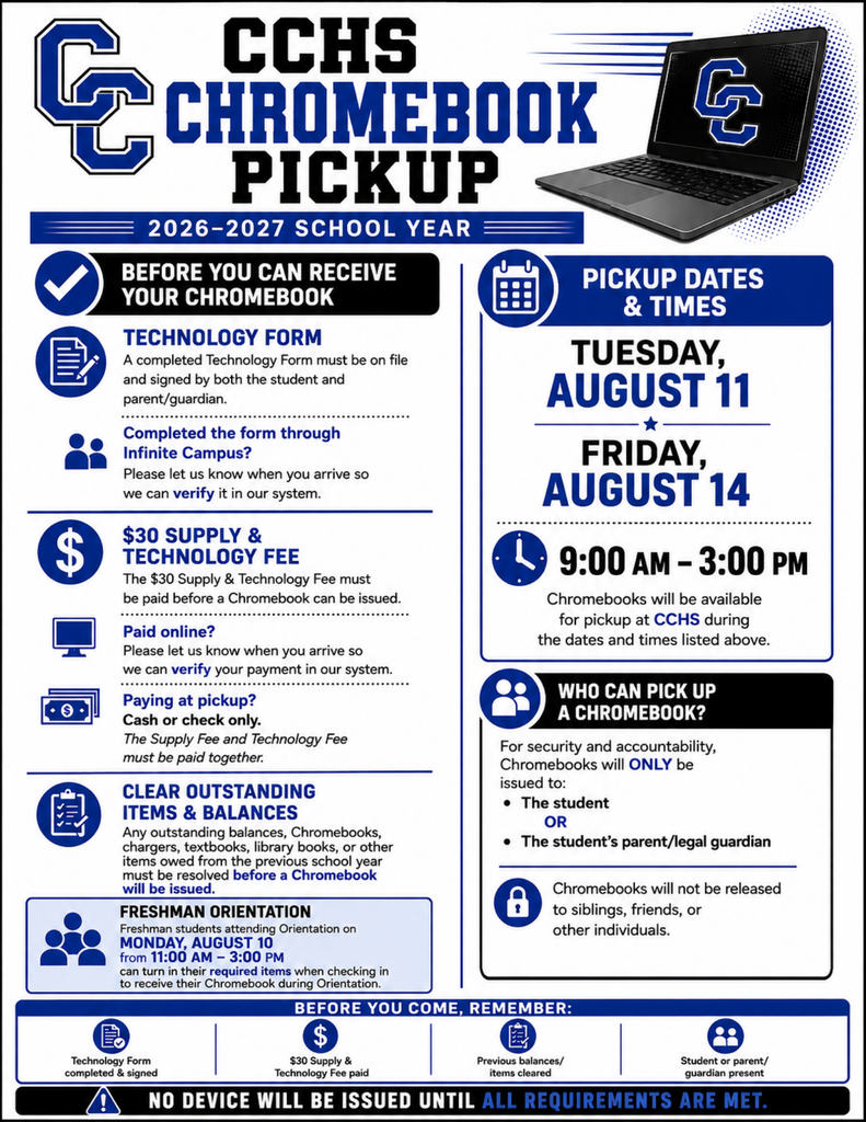 CCHS Chromebook Pickup
