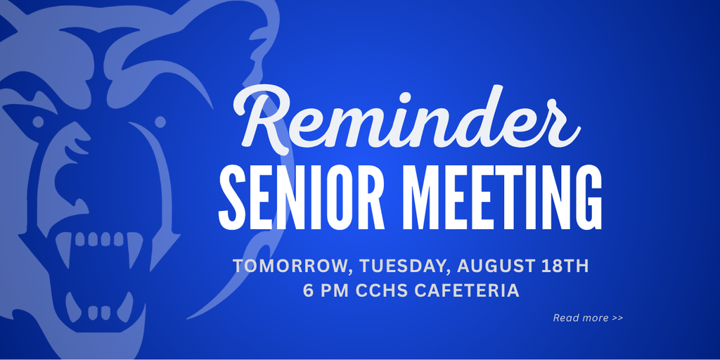 Reminder Senior Meeting