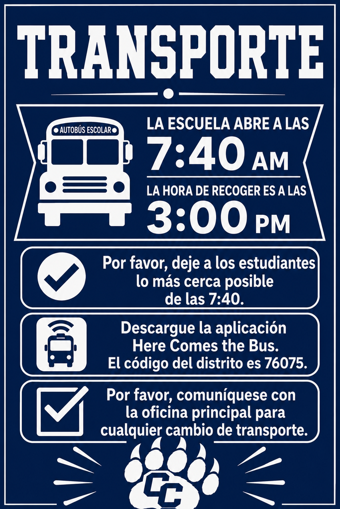 Transportation Flyer Spanish