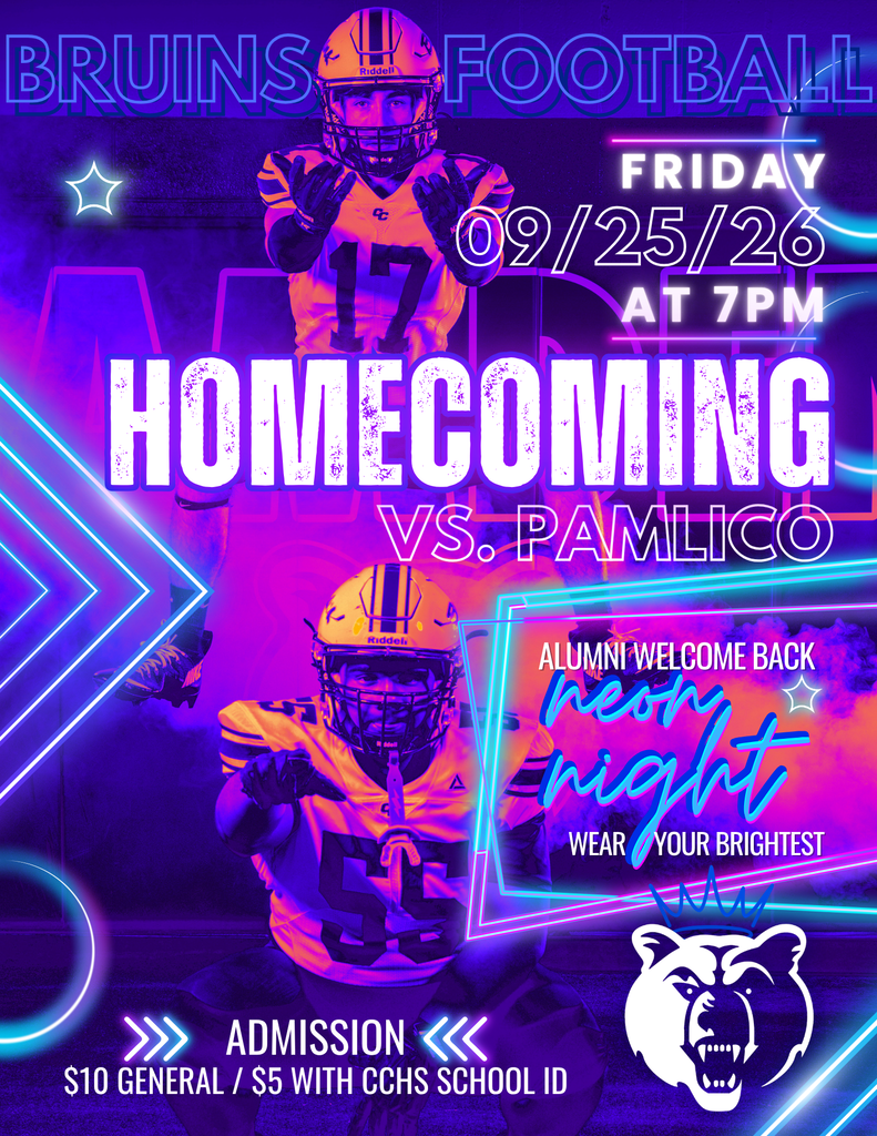 Bruins Football 9/25 Homecoming Neon Night
