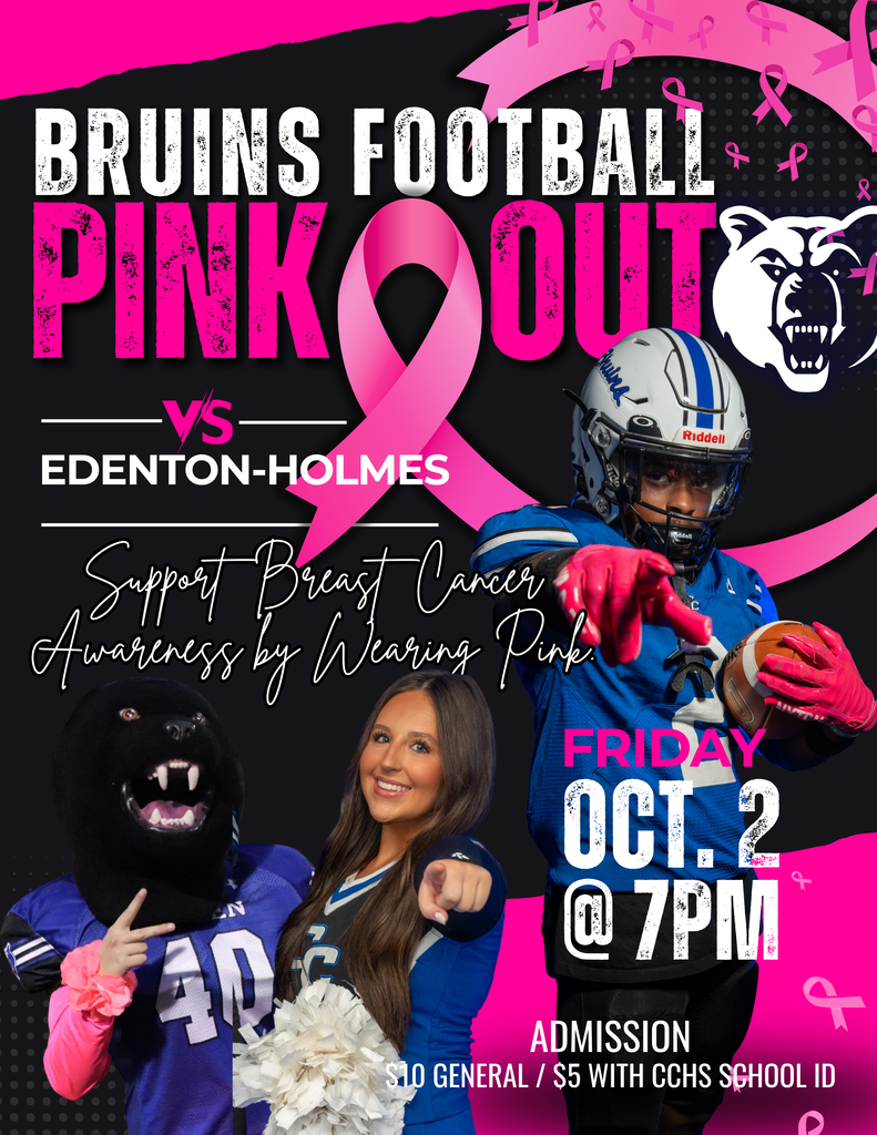 Bruins Football 10/2 PINK OUT Night 