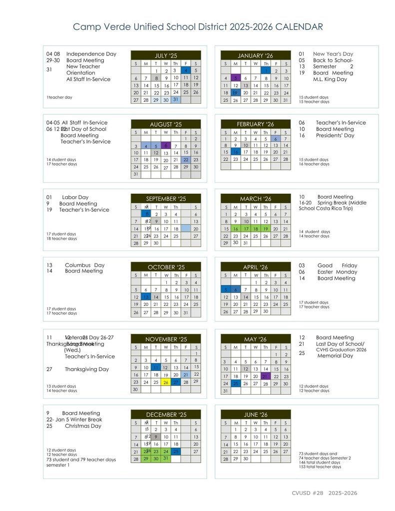 District Calendar 25/26
