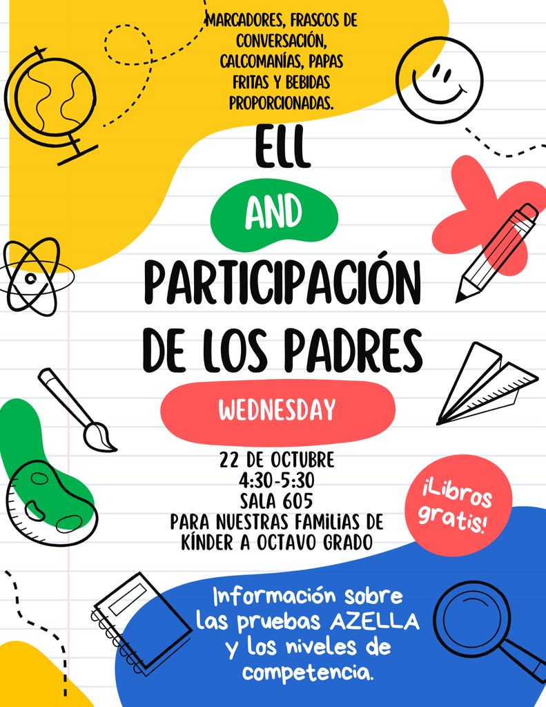 Parent Engagement Invite ELL in Spanich 