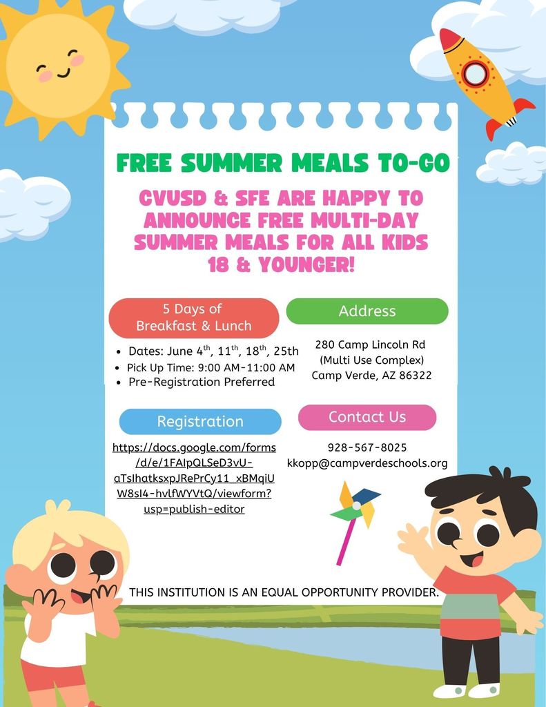 Free Summer Meals To-Go