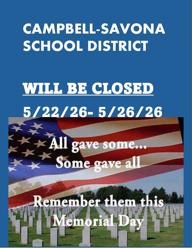 Flier school closed for memorial day
