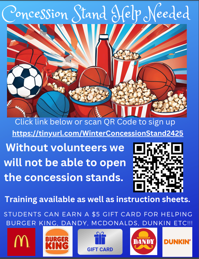 Concession stand flier