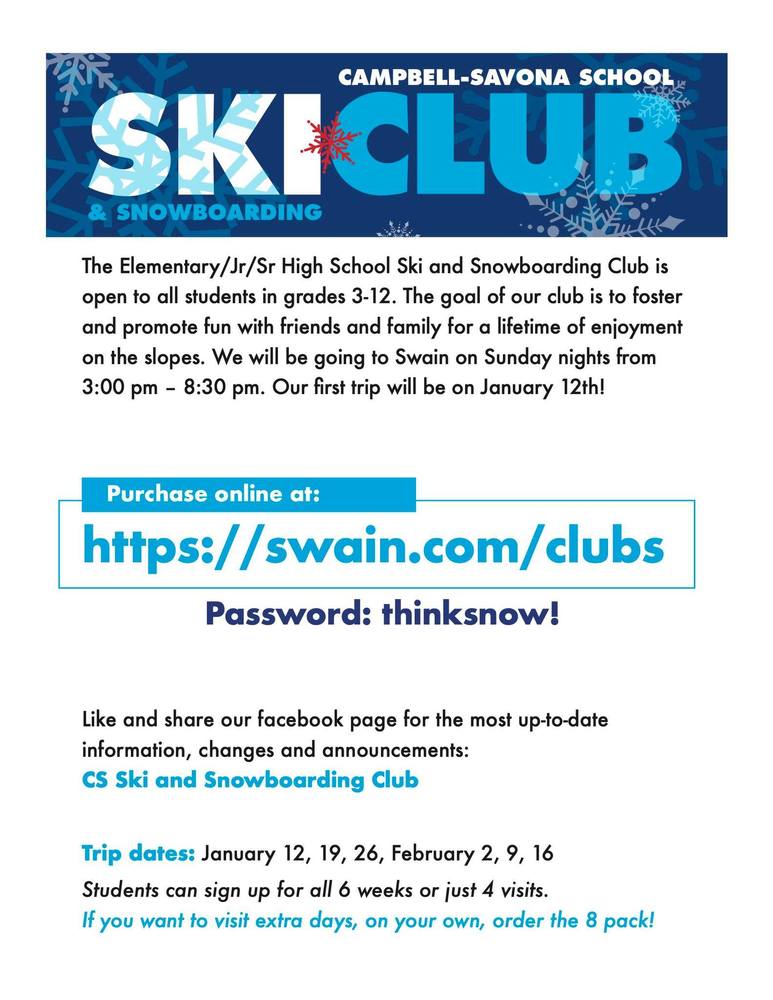 Ski Club Flier