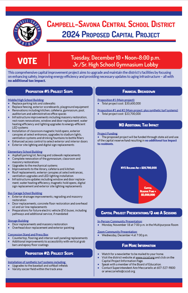 Capital Project flier