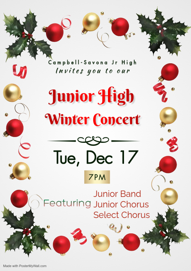 Junior High Concert Ad