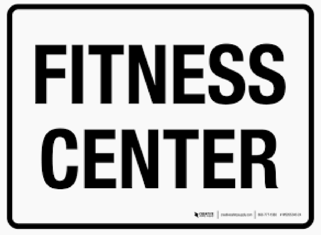 Fitness center sign