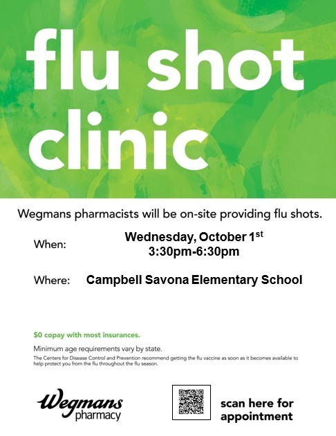 Flu shot clini Oct 1 flier