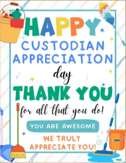 Happy Custodian Appreciation day flier