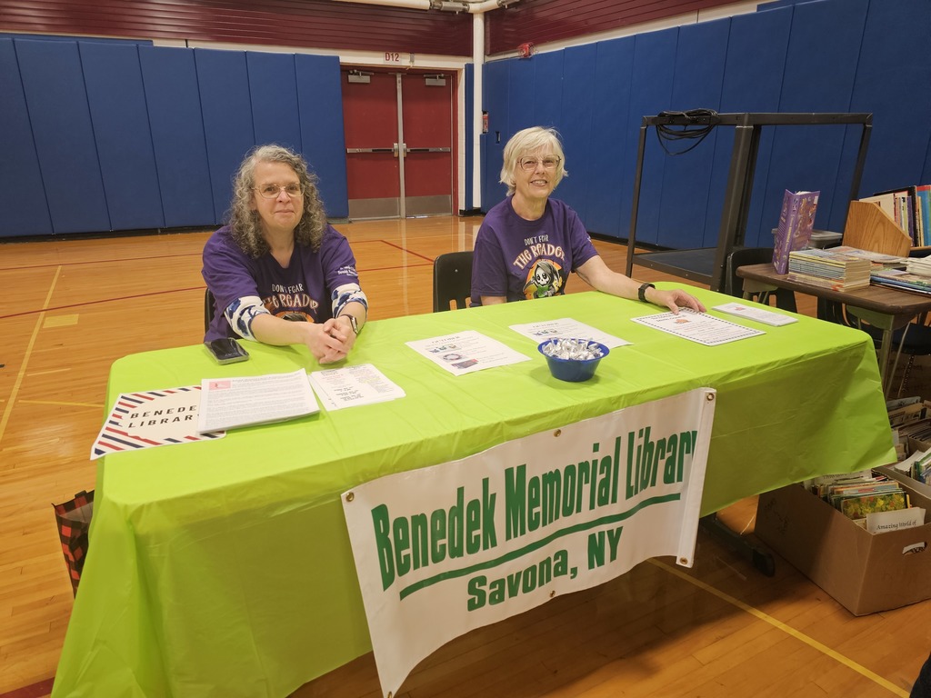 Savona Library informational table at open house