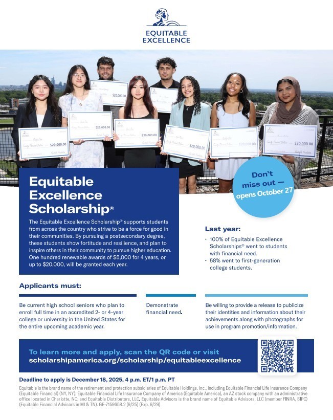 scholarship flier with information
