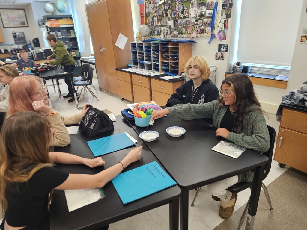 Students sitting at table collaborating