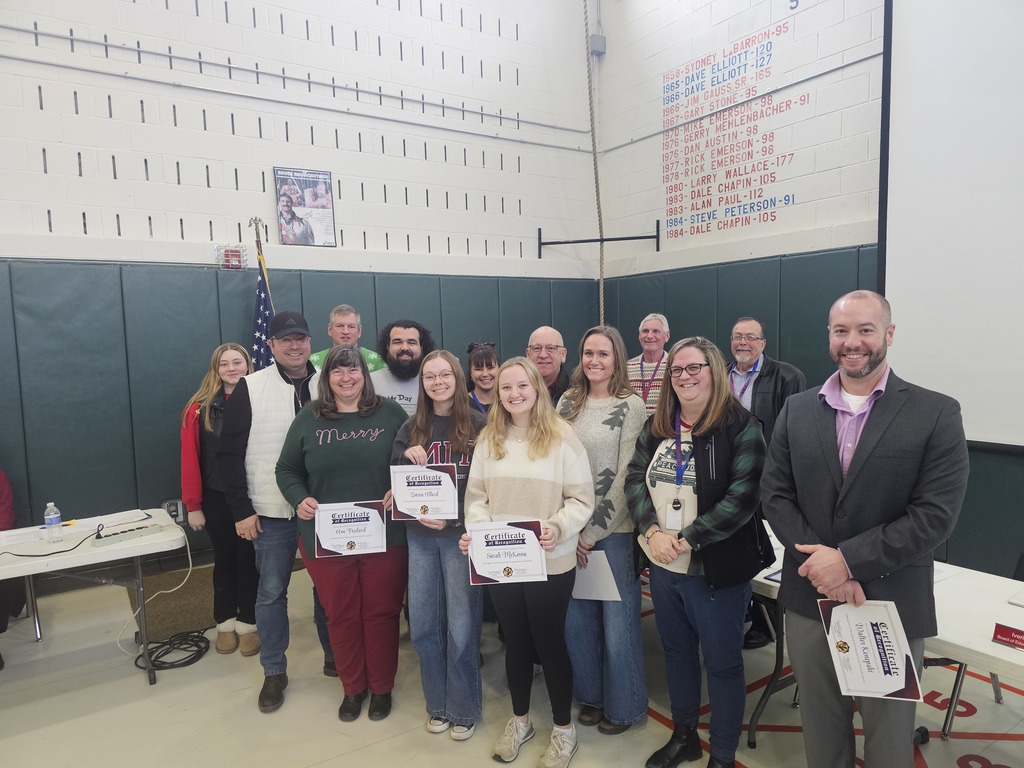 Group photo of Panther recognition from the board of education for the school musical