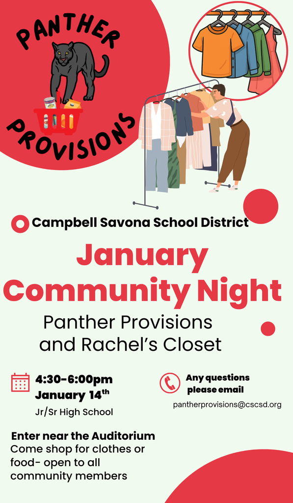 January Community Night for panther provisions flier
