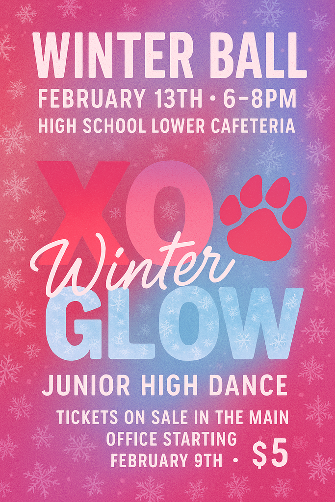 Winter Ball dance Flier for junior high school