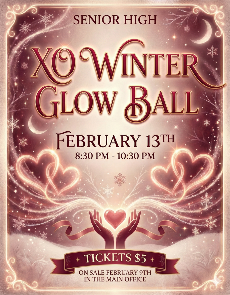 Winter Ball flier for Senior High School