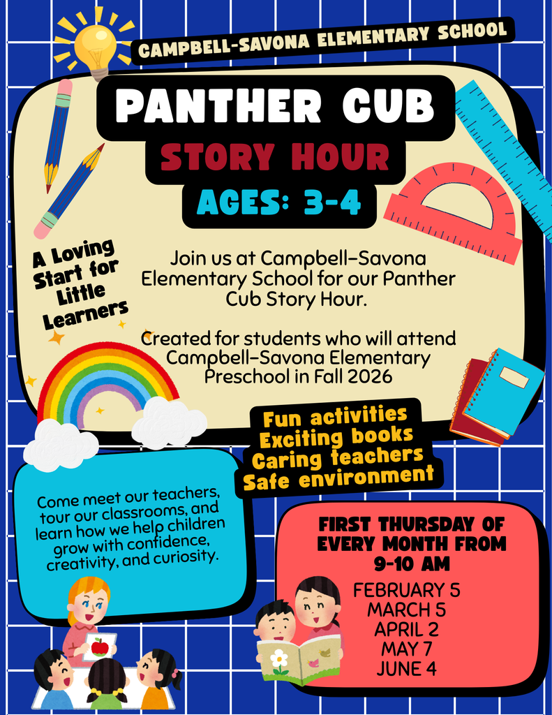 Panther Cub Story hour Flyer