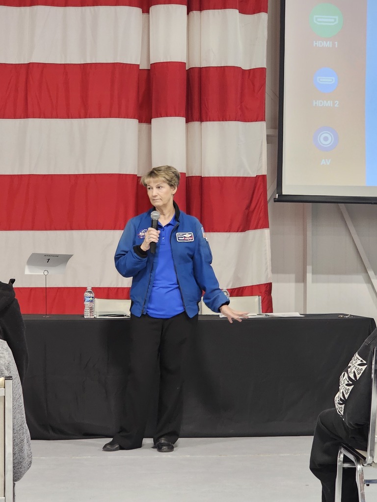 Astronuate Collins speaking to crowd