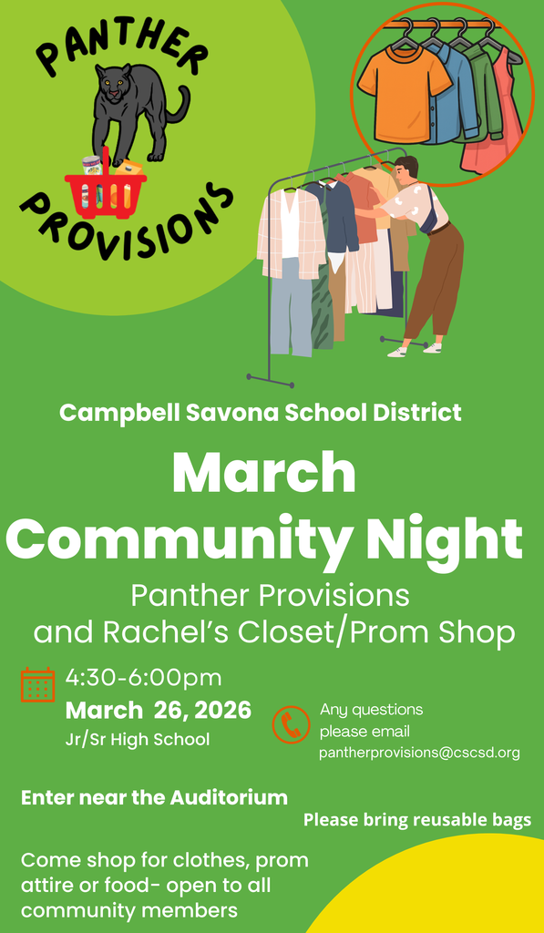 March Community Night for Panther Provisions and Rachel's Closet