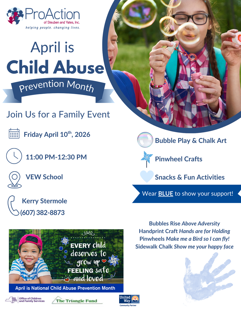PoAction flier regarding Child Abuse Prevention month