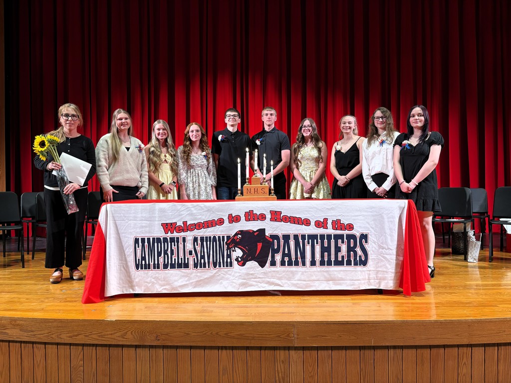 New NHS Inductees standing on stage