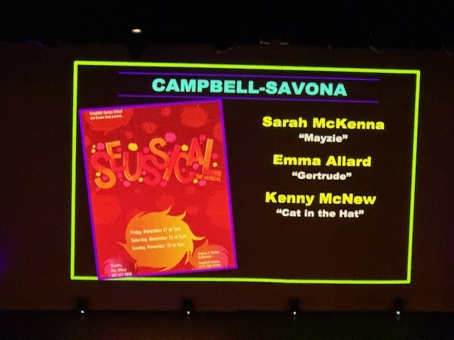 Graphic ad for suessical stars of tomorrow