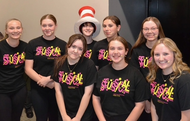 Seussical cast with black shirts