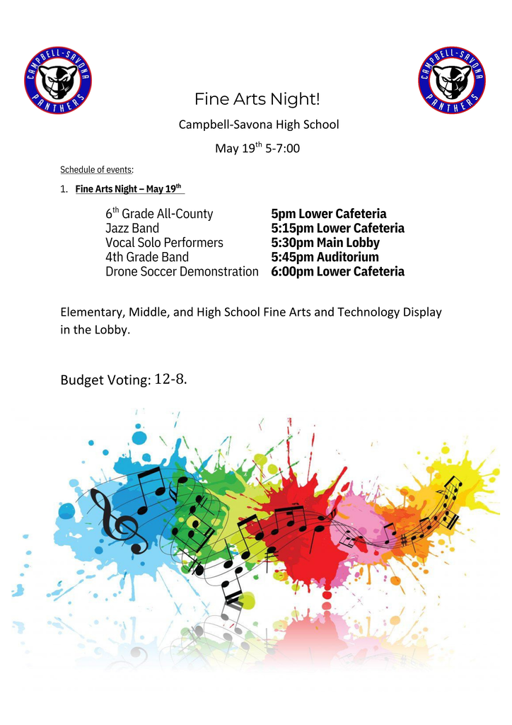 Fine Arts Nigh Flier