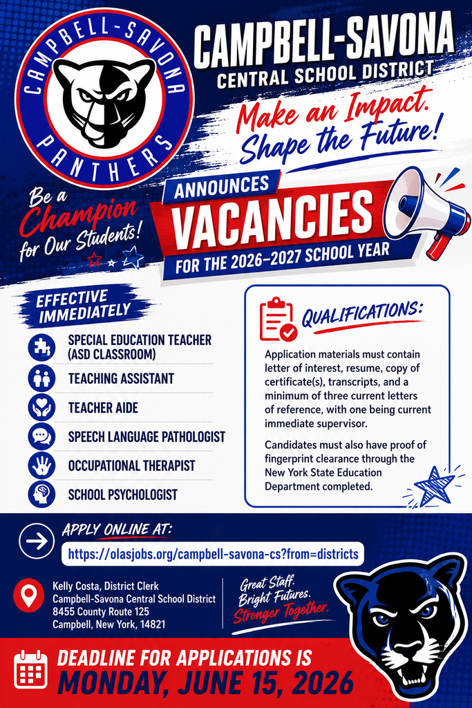 Job advertisement colorful with school colors