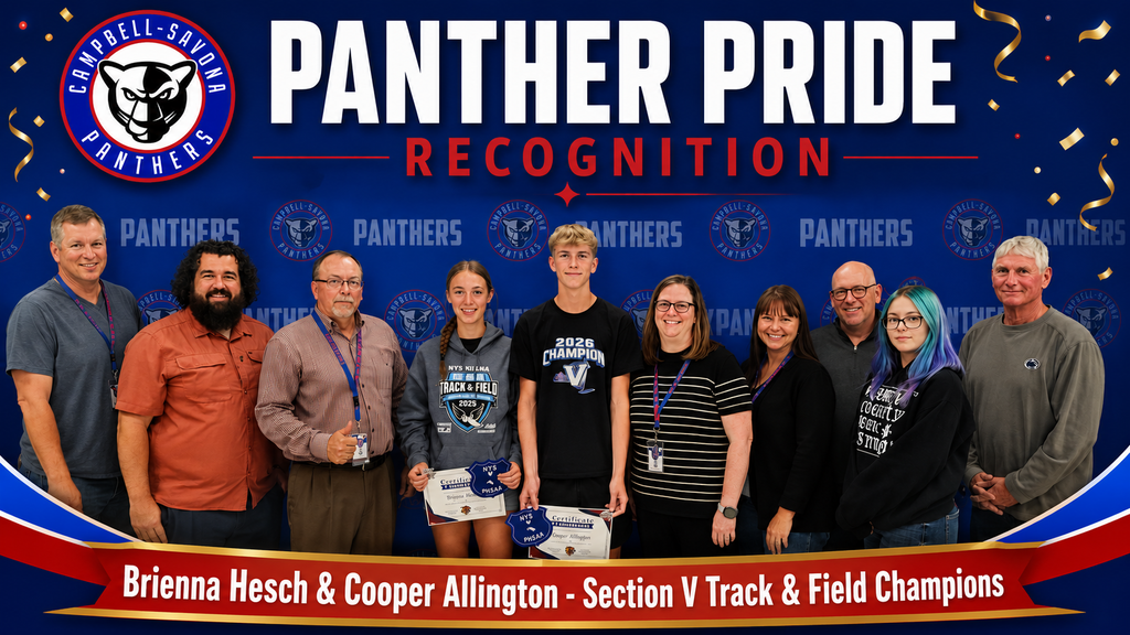 Panther pride recognition picture with the school Board