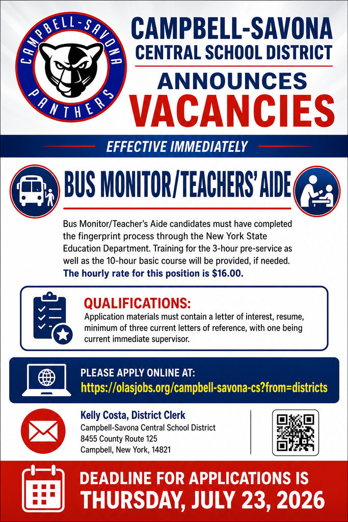 Job vacancy announcement