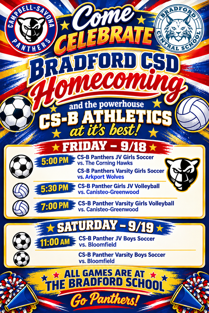 Bradford athletics homecoming flier