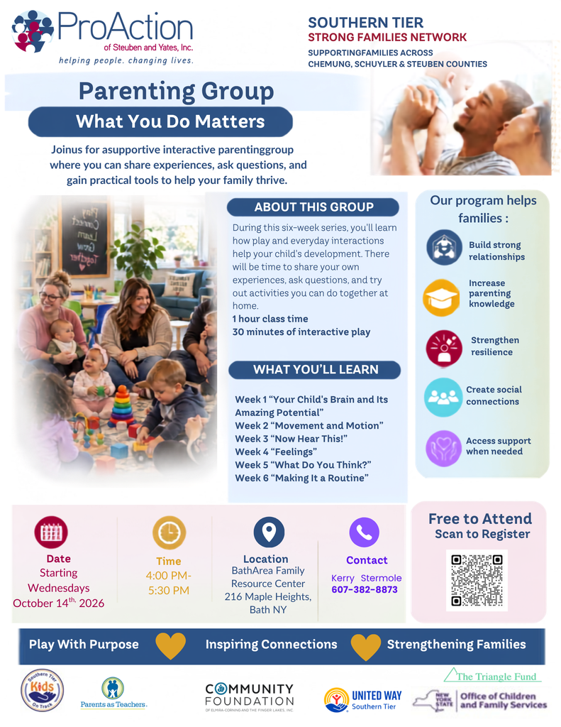 Proaction parenting group flier