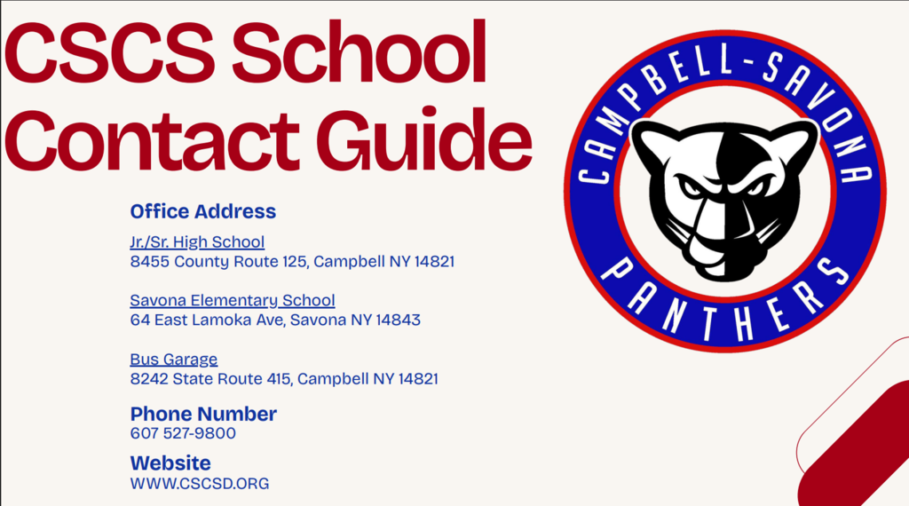 Contact guide front page