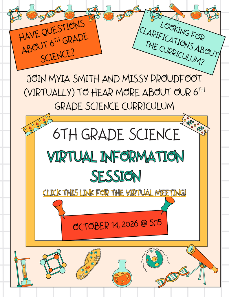 6th Grade Science Virtual Info Session