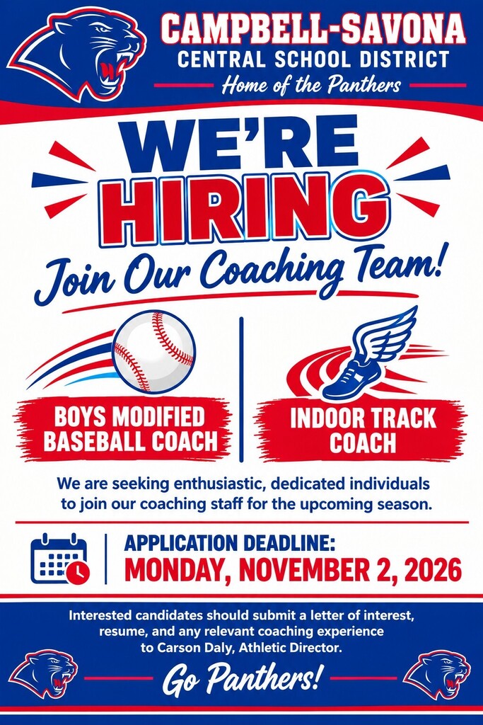 Job ad for coaching positions