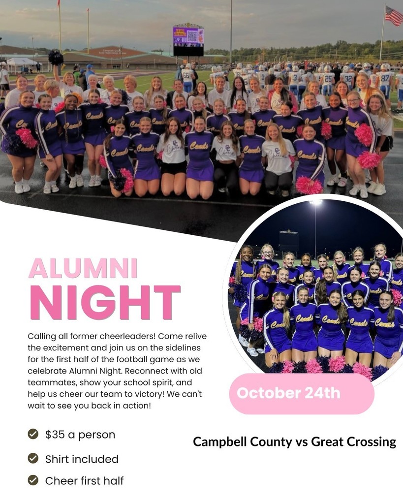 Camels  Cheerleading Alumni Night - Oct. 24th