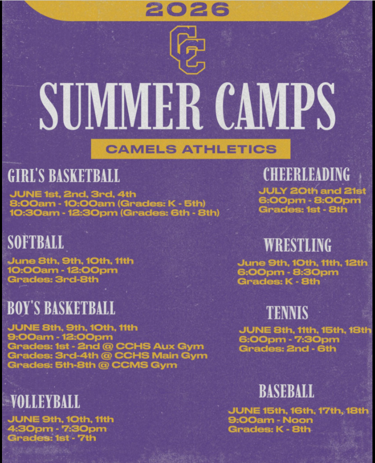 2026 - Camels Athletics Summer Youth Sports Camps