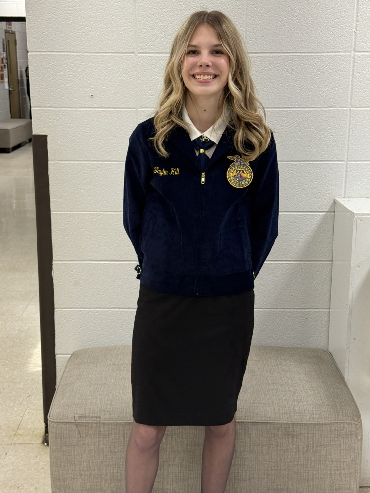 Taylin Hill served as our chapter creed speaker. She placed fifth at the area level  