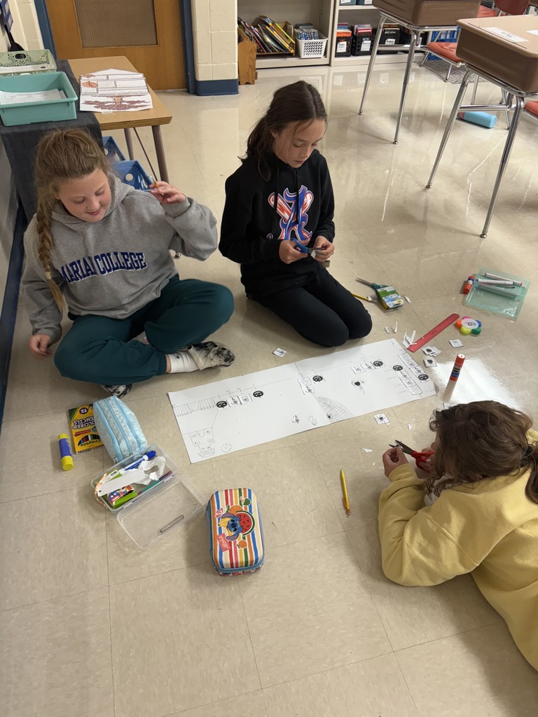 Students working on fractions activity