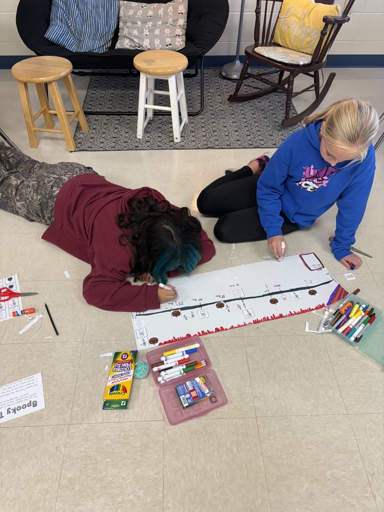 Students working on fractions activity