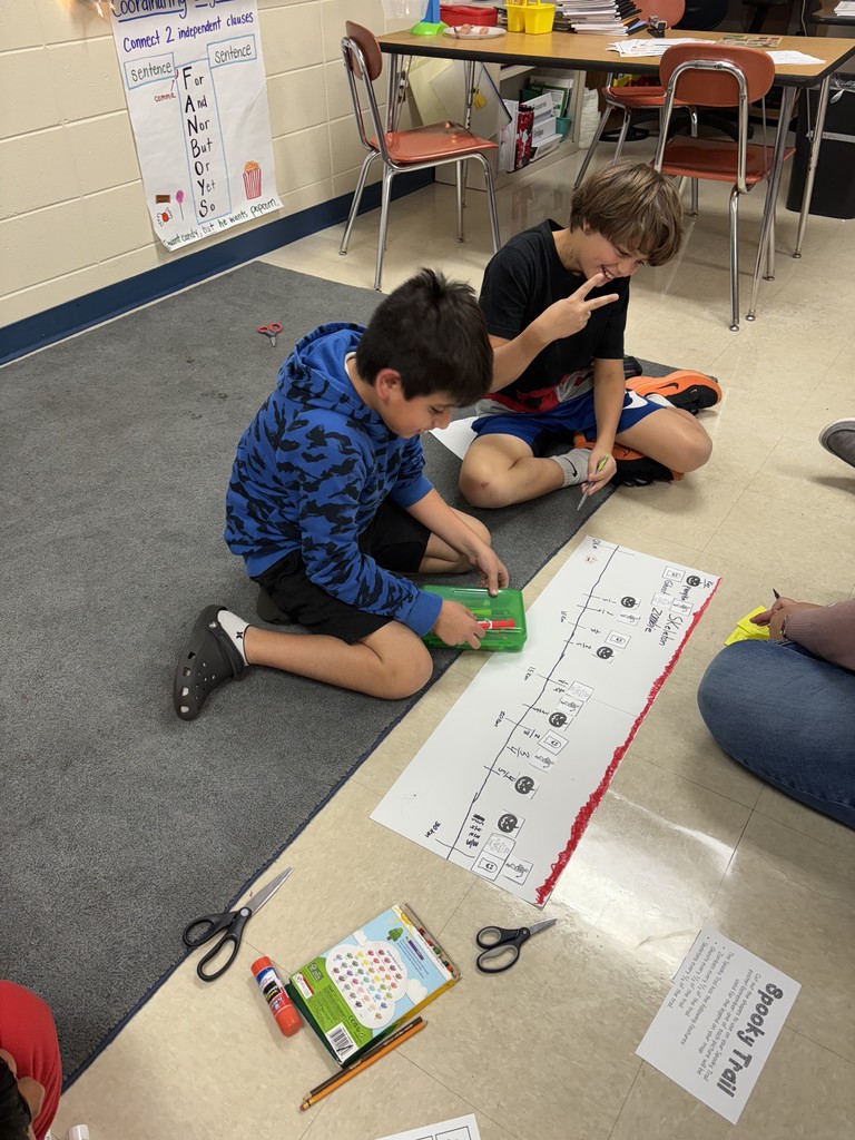 Students working on fractions activity